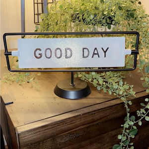 NWT Hearth & Hand with Magnolia Home | Farmhouse Metal Sign Good Day Good Night